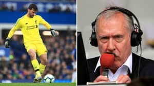 Martin Tyler Drops "Are Liverpool Going To Slip?" Line When Alisson Falls Over
