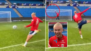 Erling Haaland Breaks The Sound Barrier With Ridiculous Volley And Laughs At It, He's A Monster