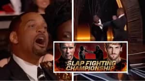 Arnold Schwarzenegger And Logan Paul Urged To Sign Will Smith To Their Slap Fighting Championships