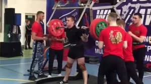 20-Year Old Russian Powerlifter Breaks Leg In Three Places In Shocking Footage