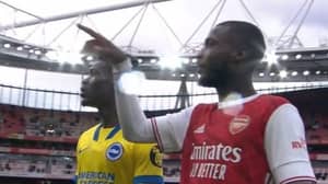 Arsenal Fans Are Convinced Nicolas Pepe Was Giving Yves Bissouma A Tour Of The Emirates At Full-Time