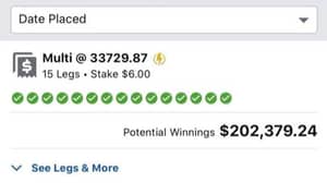 15-Leg NFL Multi Earns Six Aussie Mates Over $200k From Just $6