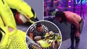 WWE Legend Rey Mysterio 'Has His Eye Popped Out' As Seth Rollins Vomits In Horrific Match