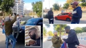 Ugly Footage Shows Barcelona Fans 'Jump' On Samuel Umtiti's Car, He Confronted Them