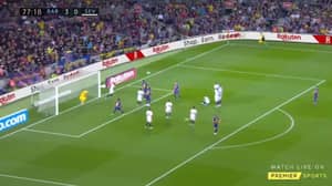 Barcelona Captain Lionel Messi Scored A Sensational 25-Yard Free-Kick Against Sevilla