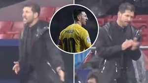 Diego Simeone’s Reaction To Lionel Messi’s Stunning Goal Is Genuinely Priceless