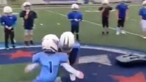 People Left Fuming After Monster Hit During Kids American Football Drill Goes Viral 