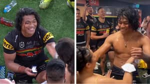 Brian To'o Gives His New Fiancee A Steamy Lap Dance During Grand Final Celebrations