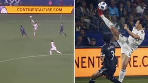 The Ridiculous Moment Zlatan Ibrahimovic Controls The Ball Above His Own Head