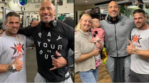 Dwayne Johnson Works Out In Doncaster Gym While In Yorkshire