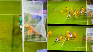 Andy Carroll Makes A Superb Clearance Off The Line For Reading