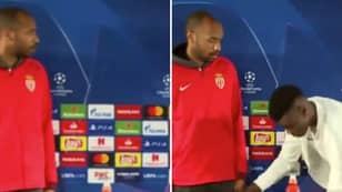 Thierry Henry Gives Monaco Star The Coldest Stare After Not Tucking His Chair In
