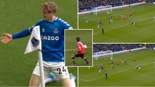 Anthony Gordon Fires Everton In Front Against Manchester United After Harry Maguire Deflection