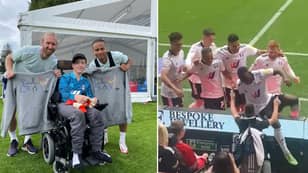 Fulham Players Climb Into Crowd To Celebrate Goal With 13-Year Old Fan Rhys Porter