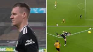 Arsenal Goalkeeper Bernd Leno Sent Off After Punching The Ball Outside His Box In Moment Of Madness