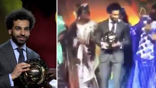 Mo Salah Wins African Player Of The Year, Celebrates By Dancing With The Award
