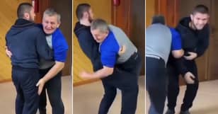 Khabib Nurmagomedov Shares Brilliant Never-Before-Seen Video Of Him Wrestling His Dad