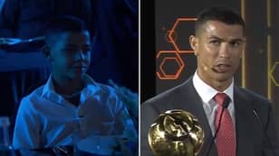 Cristiano Ronaldo Jr's Reaction To His Father Saying He Wants "To Look Like Me" Is Priceless