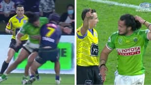 Canberra Raiders Star Issues Heartfelt Apology After Getting Sent Off For Horror Hit