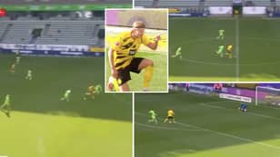 Borussia Dortmund's Erling Haaland Showed Superhuman Speed For Second Goal Against Wolfsburg