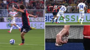 Mattia Destro Scores Magnificent Individual Effort Against Verona While Holding Water Bottle