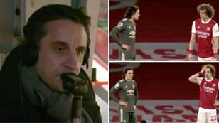 Viewers Think Gary Neville Whispered To Martin Tyler That David Luiz And Edinson Cavani Played At PSG Together 