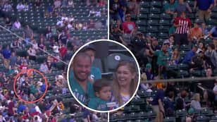 Seattle Mariners Fan Produced An Insane One-Handed Catch While Holding His Young Son