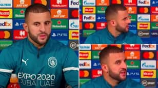 'Journalist' Bizarrely Asks Kyle Walker About Competing With Ferland Mendy, His Reaction Is Priceless 