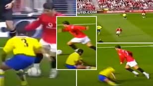 Cristiano Ronaldo Ruined Ashley Cole And Dropped Him On His Backside During Man United Vs Arsenal