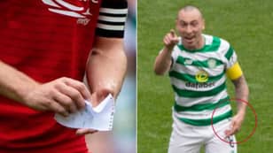 The Moment Scott Brown Steals Tactics Note From Aberdeen Player And Laughs