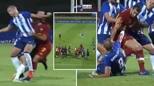 Pepe Caused A Mass Brawl In Pre-Season Game Vs Roma With Challenge On Henrikh Mkhitaryan