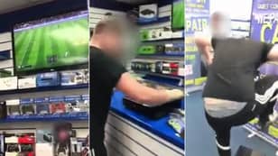 Angry Customer Destroys An Xbox One In Store After Losing Game Of FIFA 