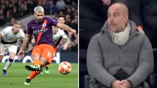 Pep Guardiola’s Reaction To Sergio Agüero’s Penalty Miss Against Spurs Is Priceless