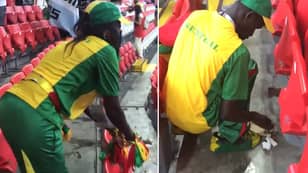 Watch: Senegal Fans Clean Up Their Section Before Leaving The Ground In Brilliant Scenes