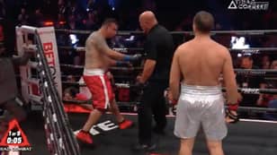 Fans Terrified After Referee Fails To Stop Fight Between Boxer Kubrat Pulev And UFC Fighter Frank Mir