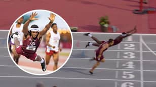US Athlete Does Incredible 'Superman Dive' To Win Gold In 400m Hurdles