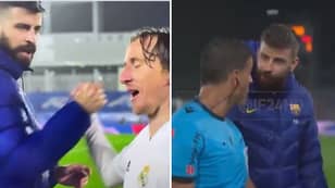 Gerard Pique And Luka Modric Had An Argument At Full Time