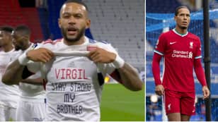 Memphis Depay Sends Message To Virgil van Dijk After Scoring For Lyon