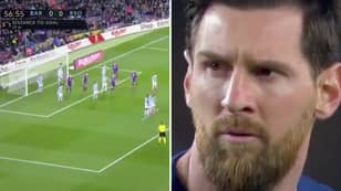 New Footage Of Lionel Messi’s Incredible Reaction To Real Sociedad Defending His Free-Kick