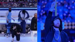 Eminem Defies NFL's Orders And Takes A Knee During Super Bowl LVI Half-Time Show