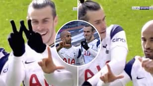 Gareth Bale's Priceless Reaction To Lucas Moura Trying To Get Involved With He And Heung-Min Son's Celebration