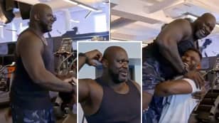 UFC Star Francis Ngannou Shows His Frightening Strength By Manhandling NBA Legend Shaquille O’Neal