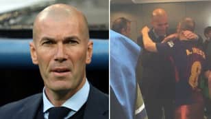 Zidane Waits For Five Minutes In Front Of Barca Locker-Room To Give Iniesta A Goodbye Hug
