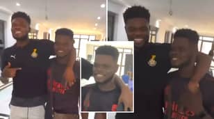 ​Thomas Partey Snapped Next To Hilariously-Named Lookalike ‘Thomas After Partey’