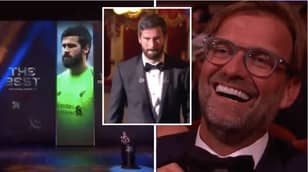 The Moment Alisson Doesn't Realise He's Won The Best Goalkeeper Award Is Priceless 