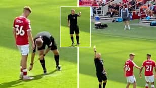 Referee Kevin Friend Gives Crowd A Yellow Card After They Aim 'You're Just A Sh*t Mike Dean' Chant At Him 