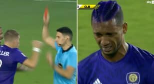 Former Manchester United Winger Nani In Tears After Red Card In Orlando's MLS Clash With Columbus Crew