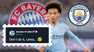 Schalke Send Out Amusing Plea For Leroy Sané Not To Join Bayern Munich
