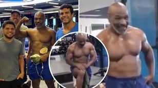 Mike Tyson Shows Off Shredded Physique During Training Session With UFC Legend Vitor Belfort