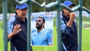 Maurizio Sarri Stops Lazio Training To Confront Supporters Abusing One Of His Players In Remarkable Footage